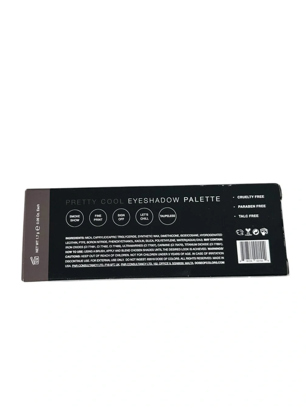 Dose of Colors Pretty Cool 5 Pan Matter Cool Toned Eyeshadow Palette